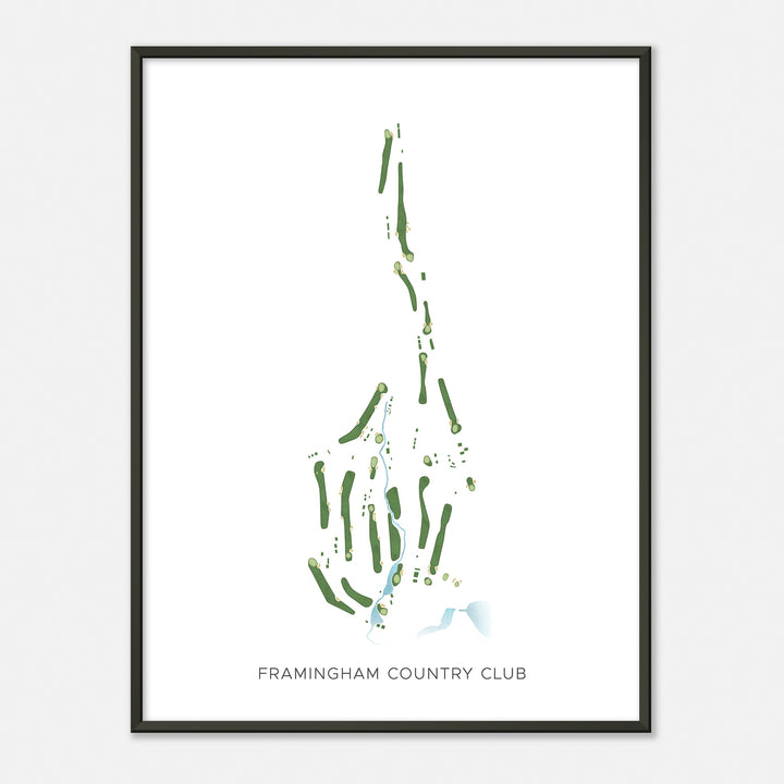 Print of Framingham Country Club Modern Map