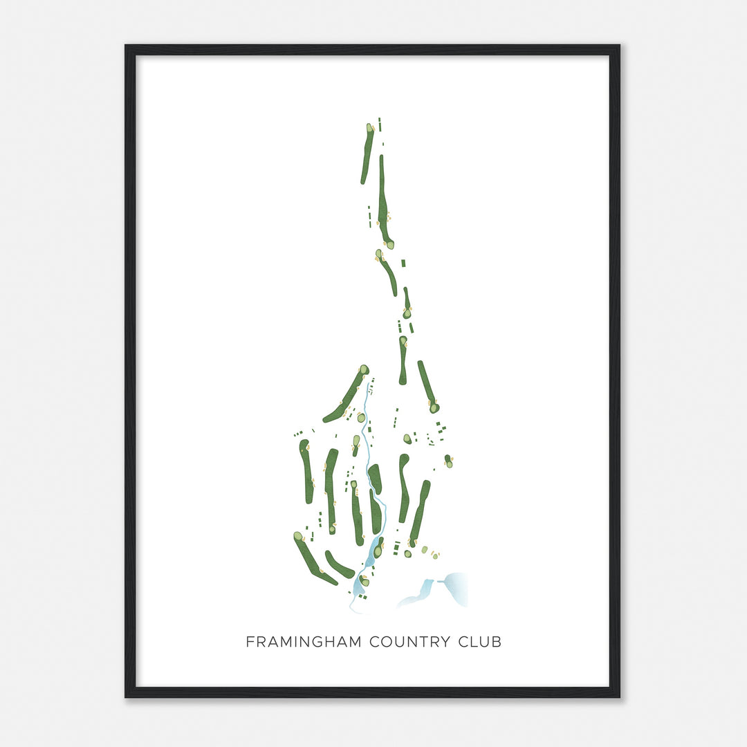 Print of Framingham Country Club Modern Map