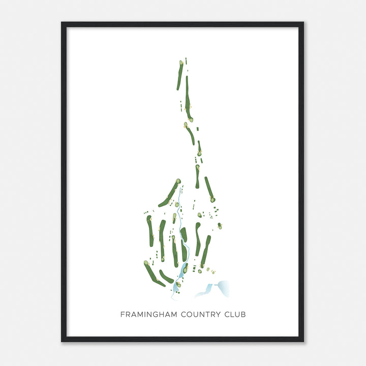 Print of Framingham Country Club Modern Map