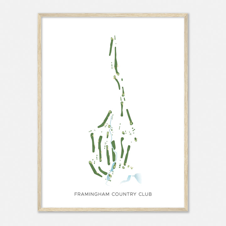 Print of Framingham Country Club Modern Map