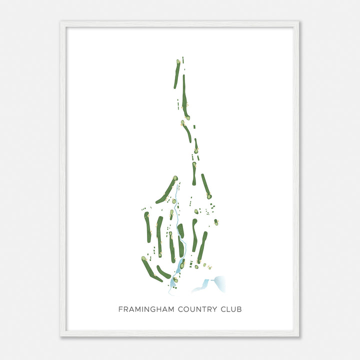 Print of Framingham Country Club Modern Map