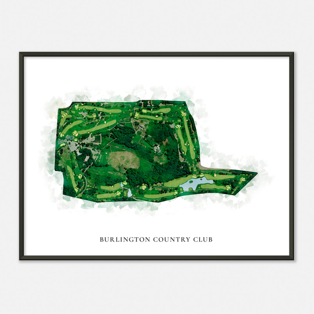 Print of Burlington Country Club Classic Map