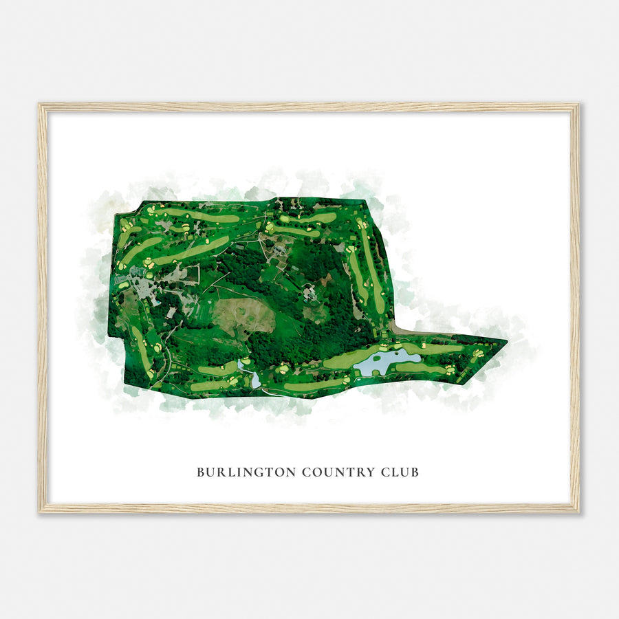 Print of Burlington Country Club Classic Map