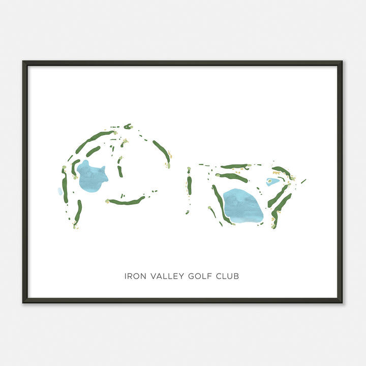 Print of Iron Valley Golf Club Modern Map