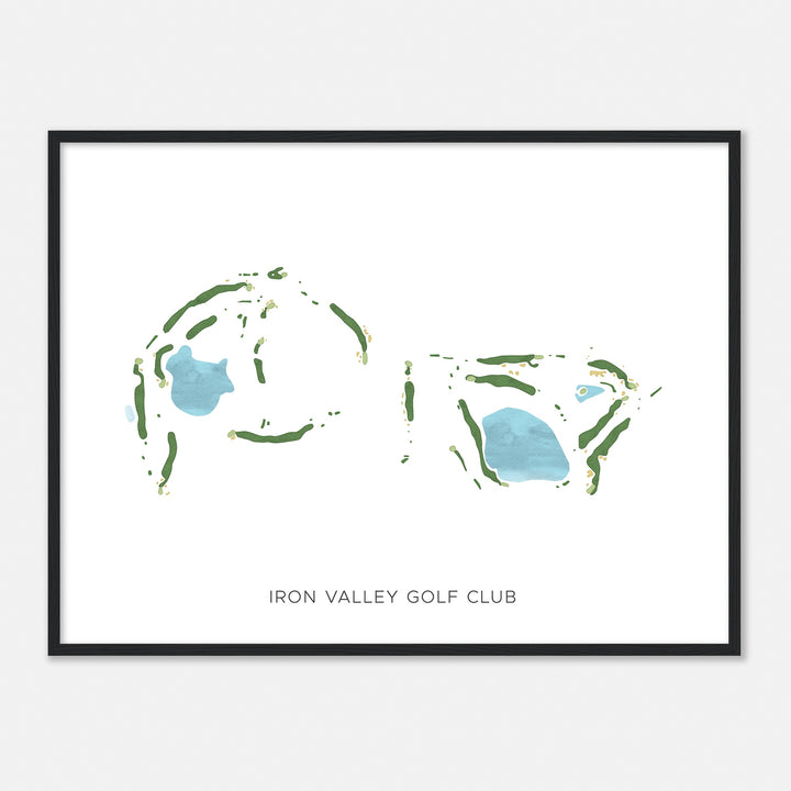 Print of Iron Valley Golf Club Modern Map