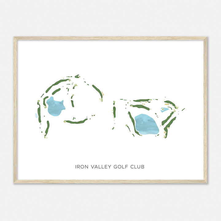 Print of Iron Valley Golf Club Modern Map