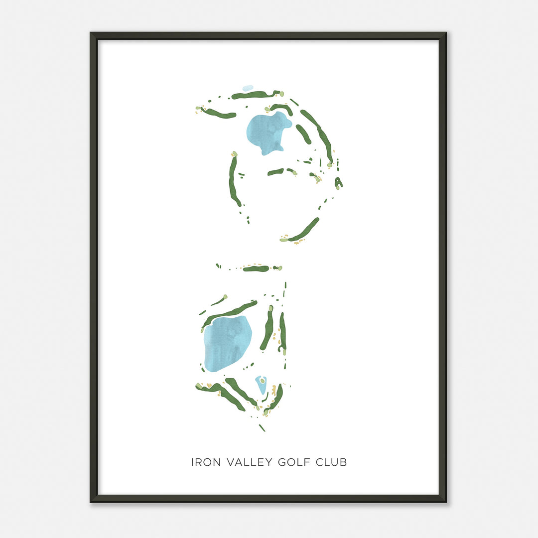 Print of Iron Valley Golf Club Modern Map