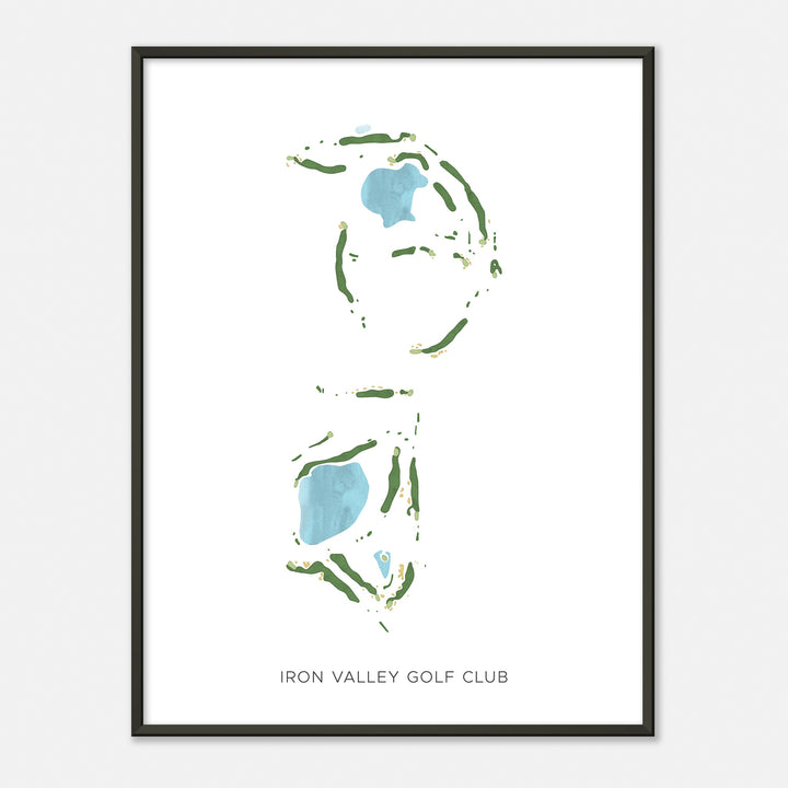 Print of Iron Valley Golf Club Modern Map
