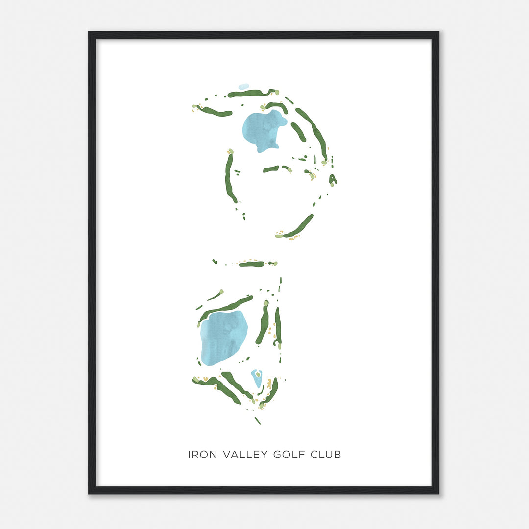 Print of Iron Valley Golf Club Modern Map