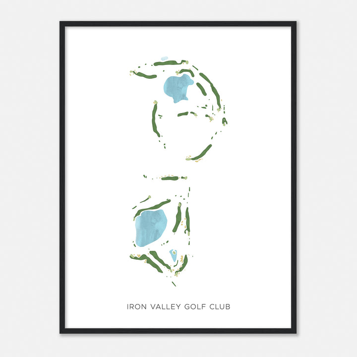 Print of Iron Valley Golf Club Modern Map