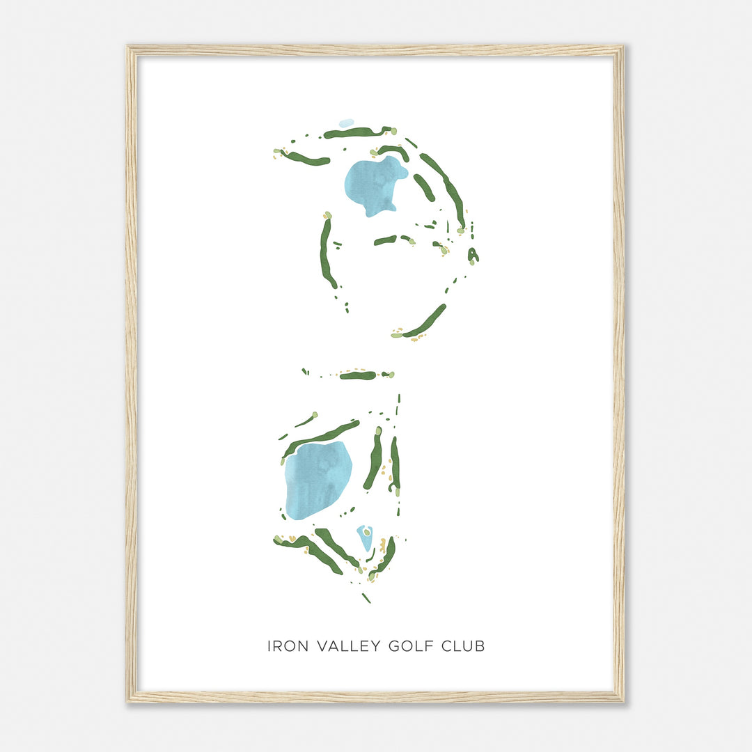 Print of Iron Valley Golf Club Modern Map