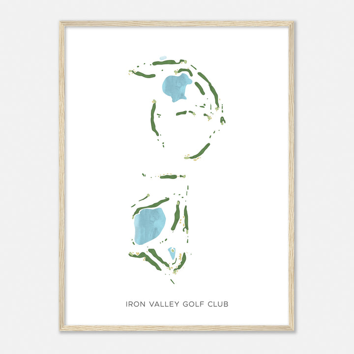 Print of Iron Valley Golf Club Modern Map