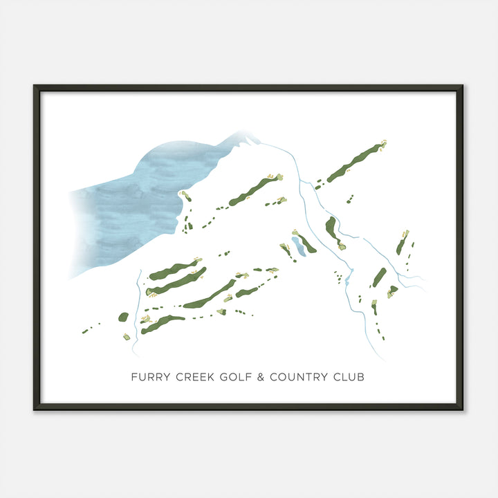Print of Furry Creek Golf & Country Club Modern Map