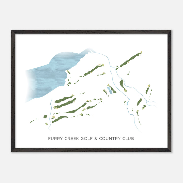 Print of Furry Creek Golf & Country Club Modern Map
