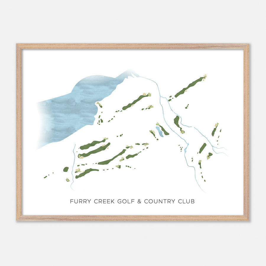 Print of Furry Creek Golf & Country Club Modern Map