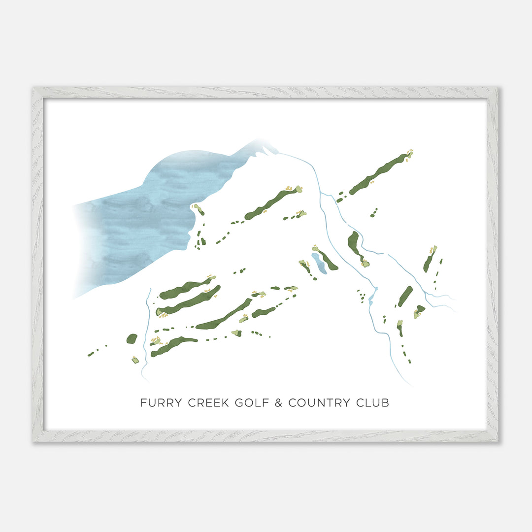 Print of Furry Creek Golf & Country Club Modern Map