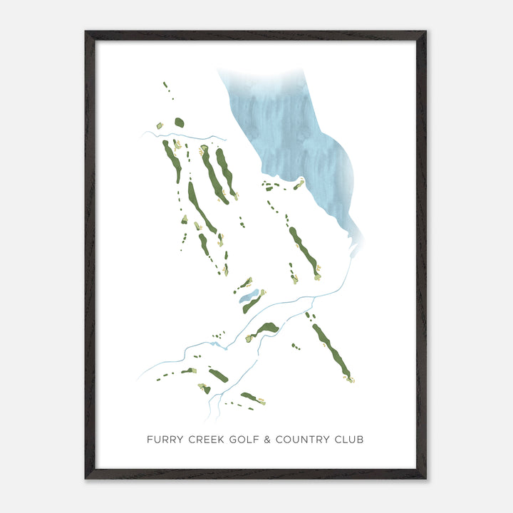 Print of Furry Creek Golf & Country Club Modern Map