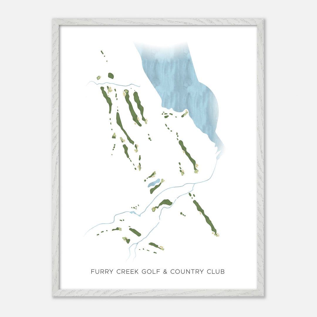 Print of Furry Creek Golf & Country Club Modern Map