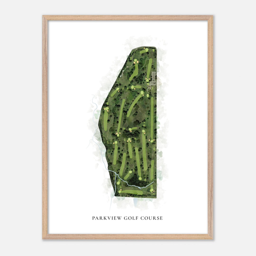 Print of Parkview Golf Course Classic Map