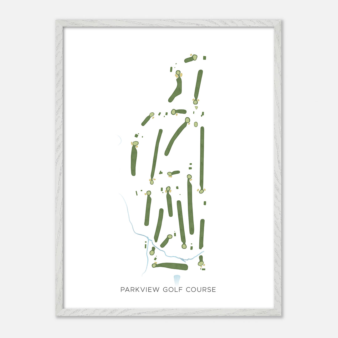 Print of Parkview Golf Course Modern Map