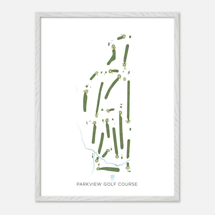 Print of Parkview Golf Course Modern Map