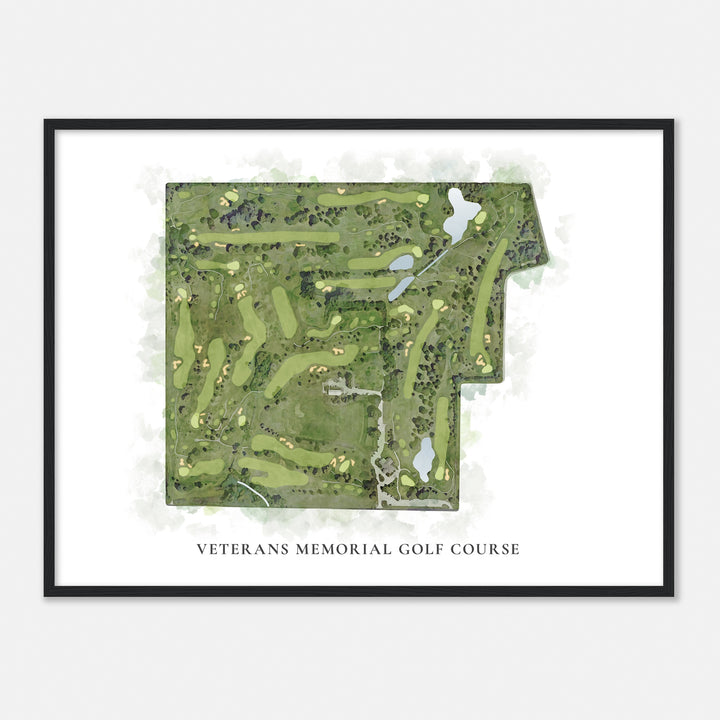 Print of Veterans Memorial Golf Course Classic Map
