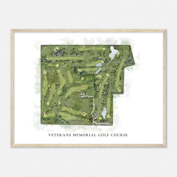 Print of Veterans Memorial Golf Course Classic Map