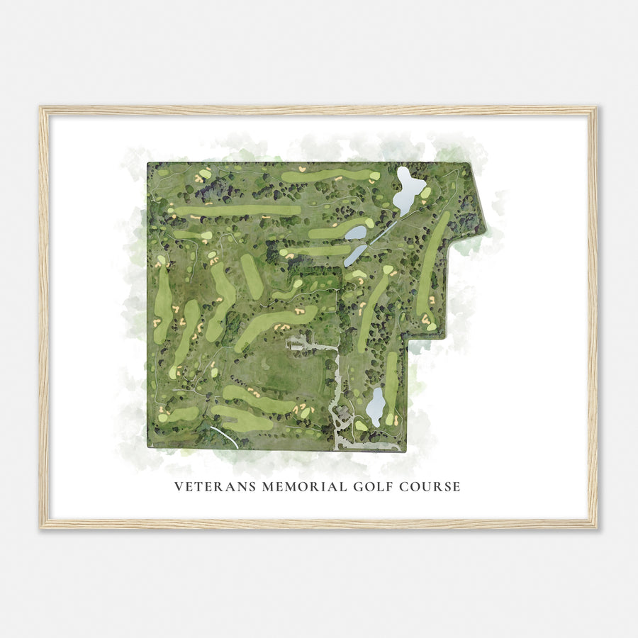 Print of Veterans Memorial Golf Course Classic Map