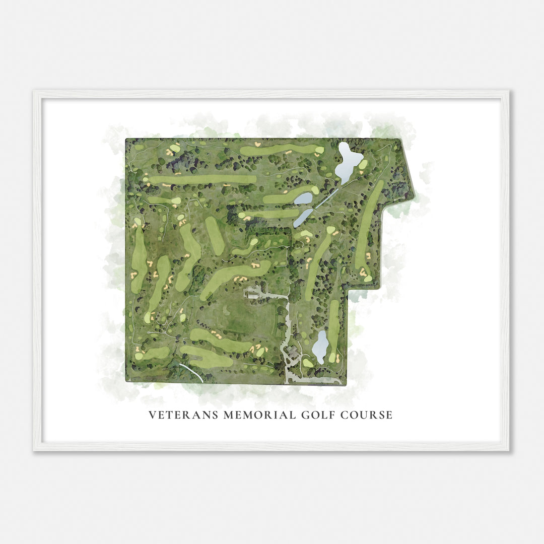 Print of Veterans Memorial Golf Course Classic Map