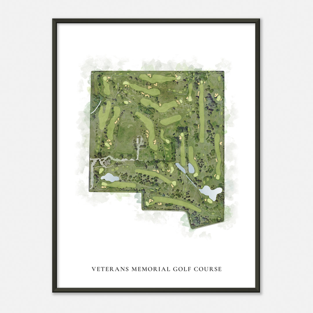 Print of Veterans Memorial Golf Course Classic Map