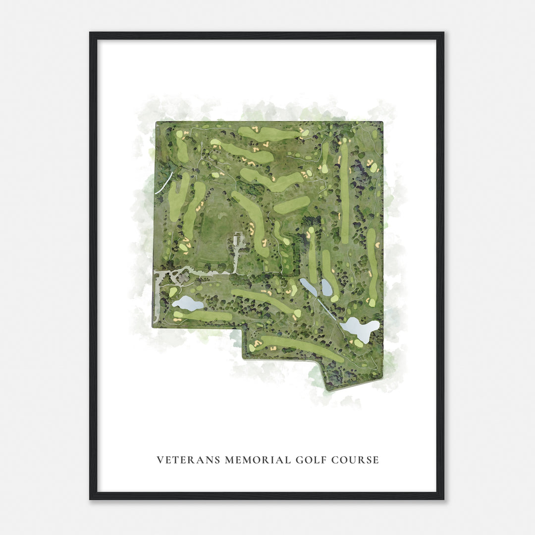 Print of Veterans Memorial Golf Course Classic Map