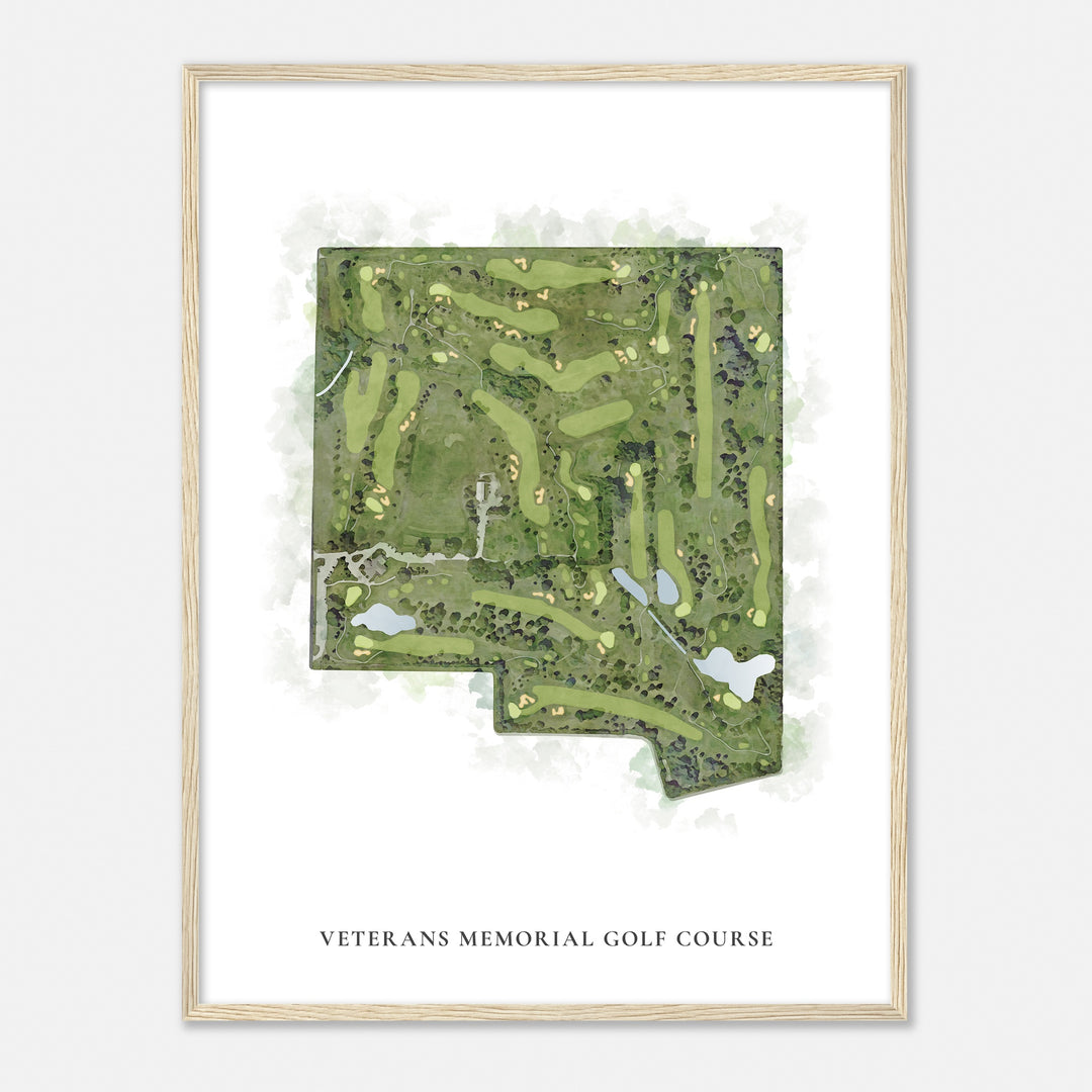 Print of Veterans Memorial Golf Course Classic Map
