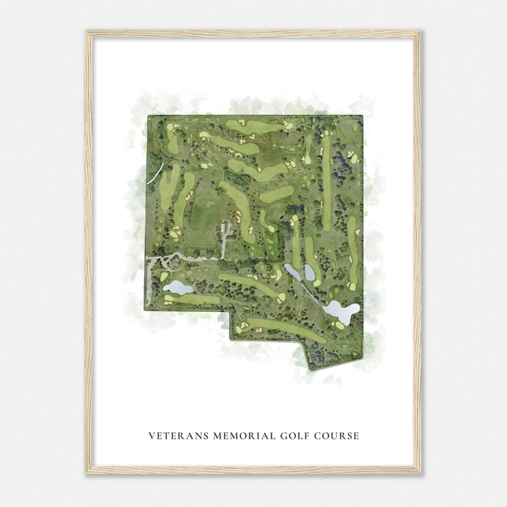 Print of Veterans Memorial Golf Course Classic Map