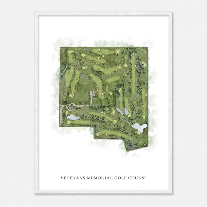 Print of Veterans Memorial Golf Course Classic Map