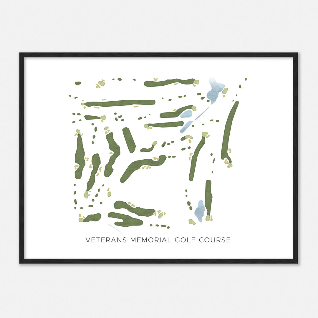 Print of Veterans Memorial Golf Course Modern Map