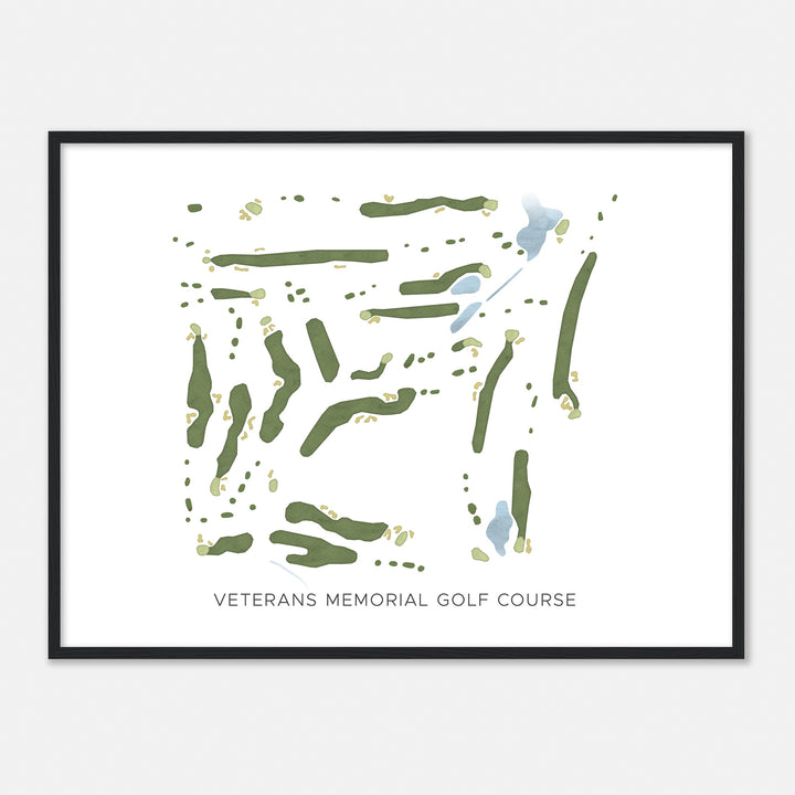Print of Veterans Memorial Golf Course Modern Map