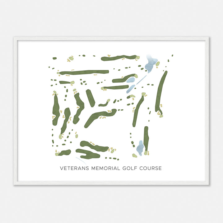 Print of Veterans Memorial Golf Course Modern Map