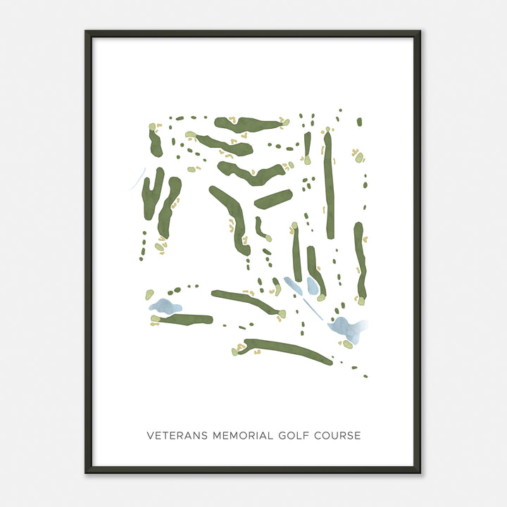 Print of Veterans Memorial Golf Course Modern Map
