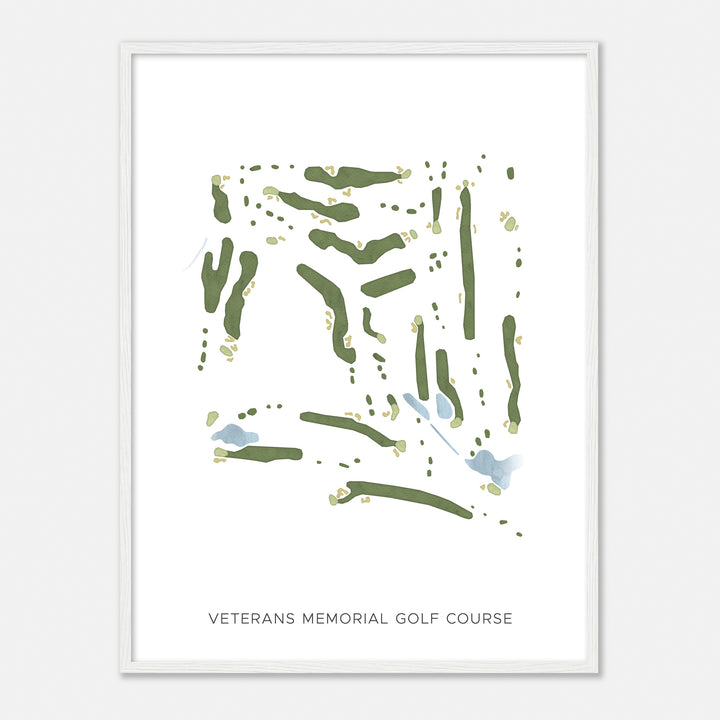 Print of Veterans Memorial Golf Course Modern Map