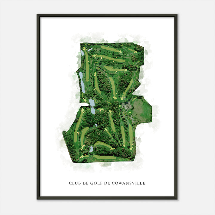 Print of Club de Golf de Cowansville Classic Map
