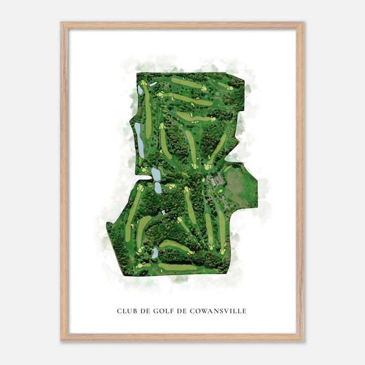 Print of Club de Golf de Cowansville Classic Map