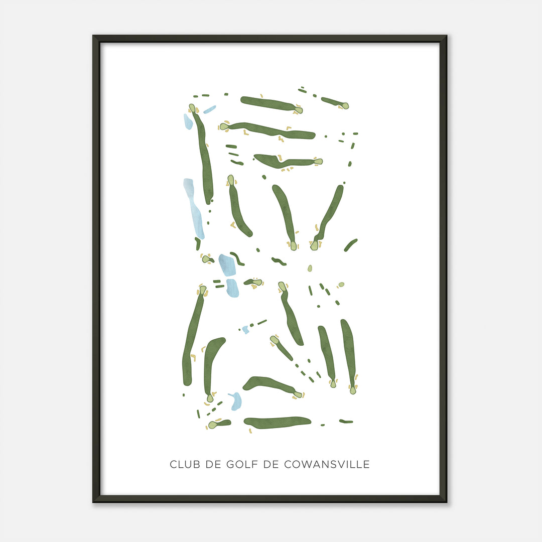 Print of Club de Golf de Cowansville Modern Map