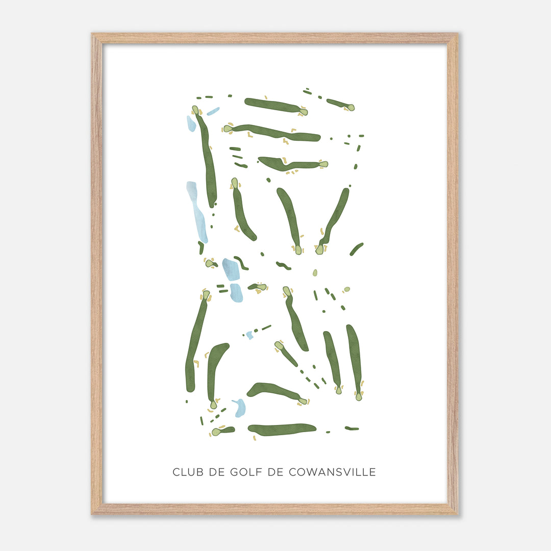 Print of Club de Golf de Cowansville Modern Map