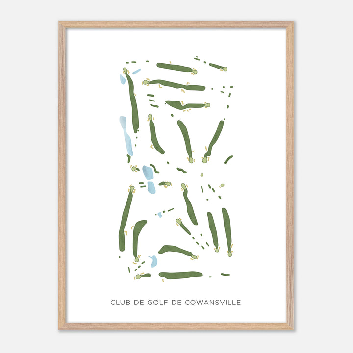 Print of Club de Golf de Cowansville Modern Map