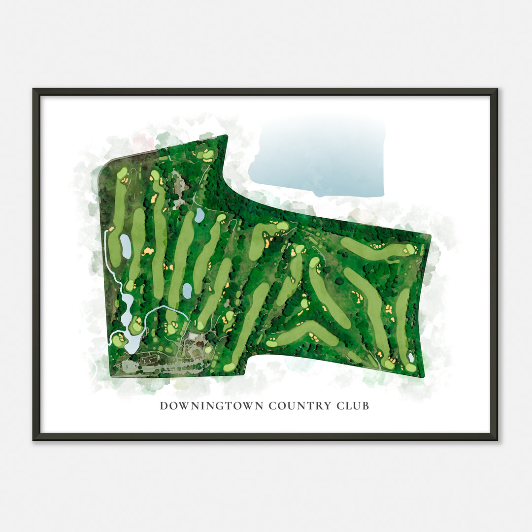 Print of Downingtown Country Club Classic Map