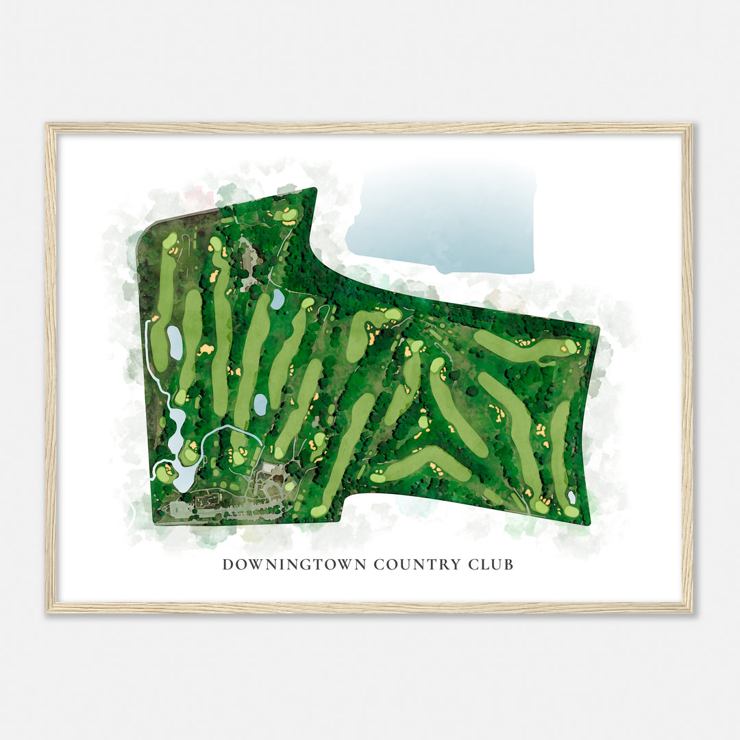 Print of Downingtown Country Club Classic Map