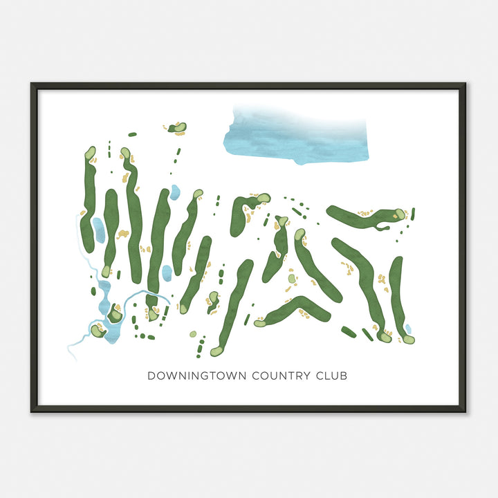 Print of Downingtown Country Club Modern Map