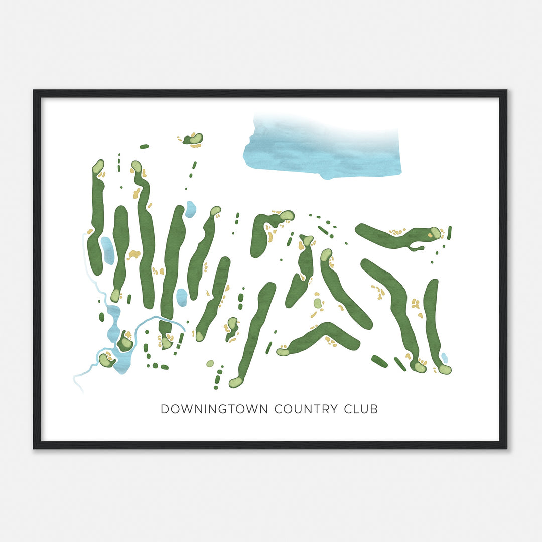 Print of Downingtown Country Club Modern Map