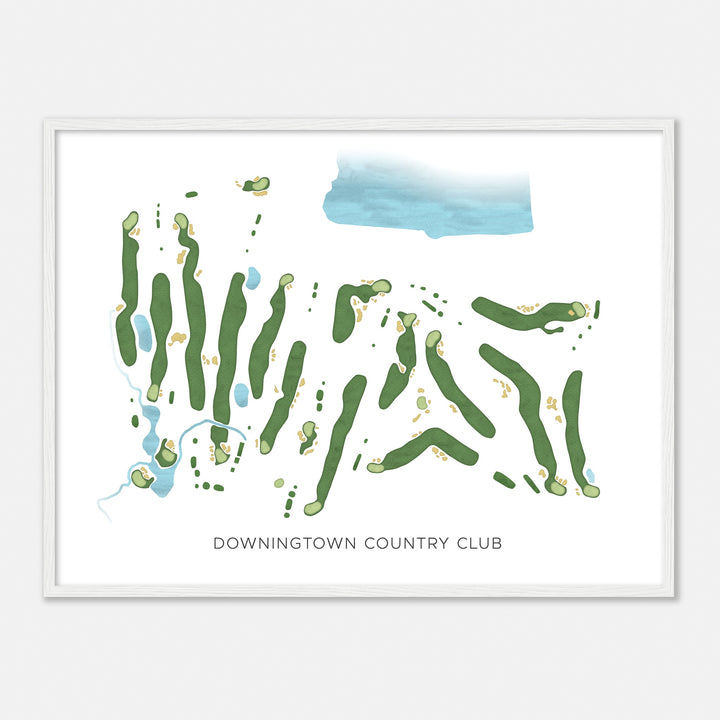 Print of Downingtown Country Club Modern Map