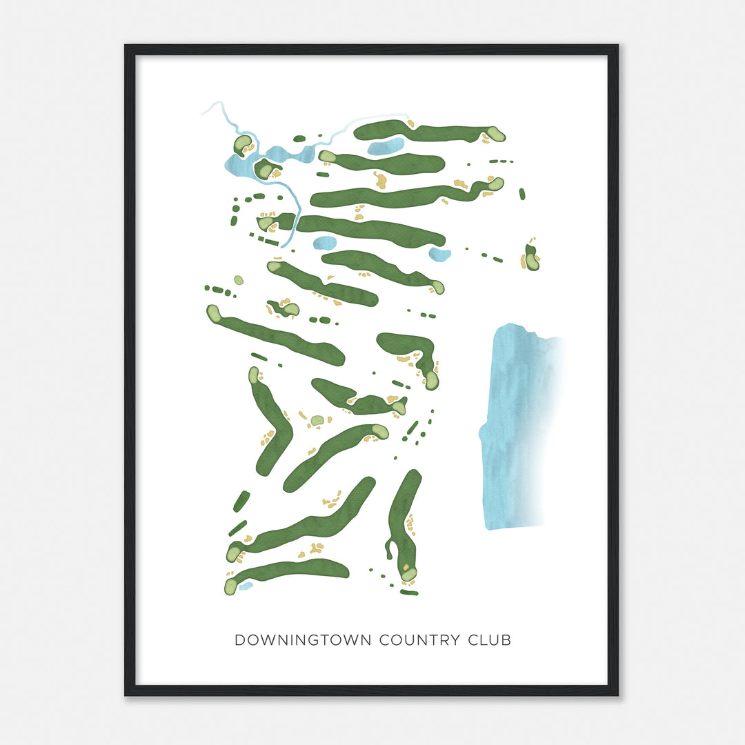 Print of Downingtown Country Club Modern Map